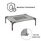 Pet Adobe Elevated Pet Bed, Portable Raised Cot-Style with Non-Slip Feet, 24.5"x 18.5"x 7" for Pets (Gray) 194304ISR - alternate 2